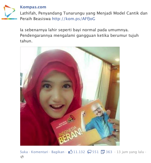 &#91;Inspiratif&#93; Lathifah, Penyandang Tunarungu Menjadi Model Cantik &amp; Peraih Beasiswa