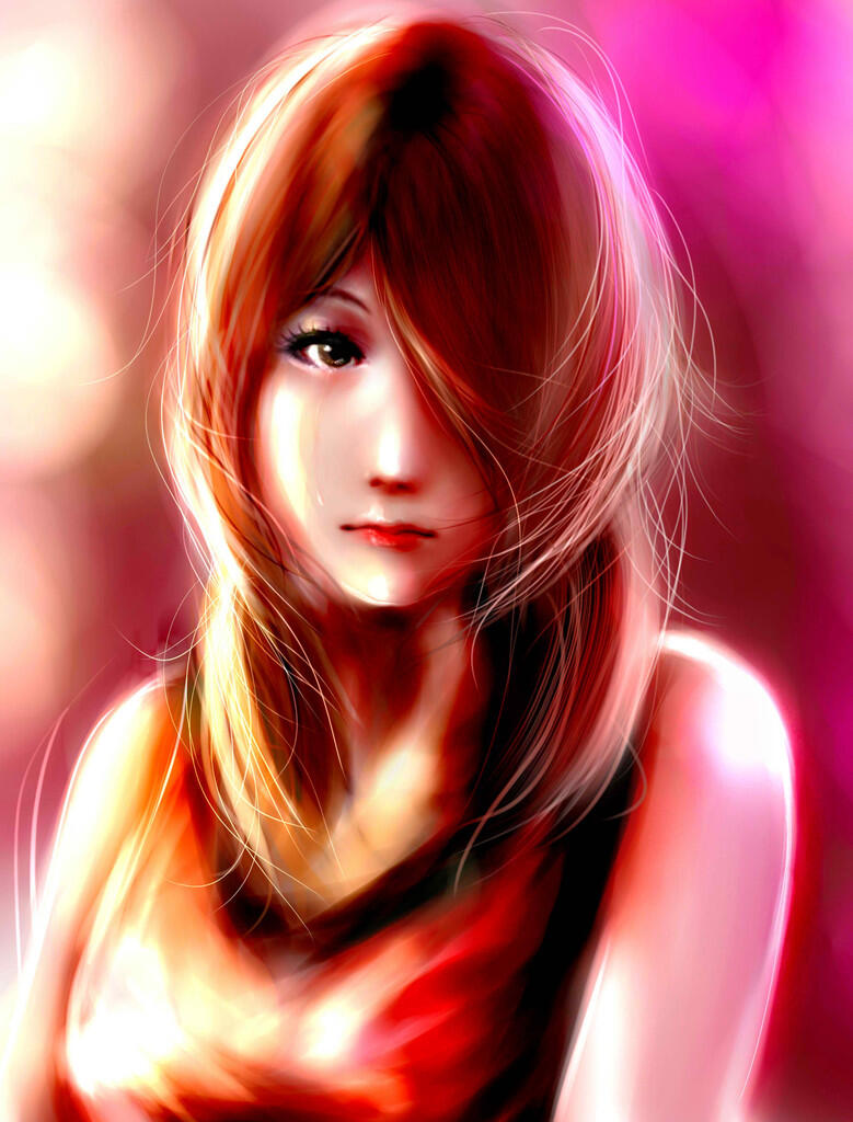 I DRAW GIRLS &lt;3 illustrasi semi realis digital painting