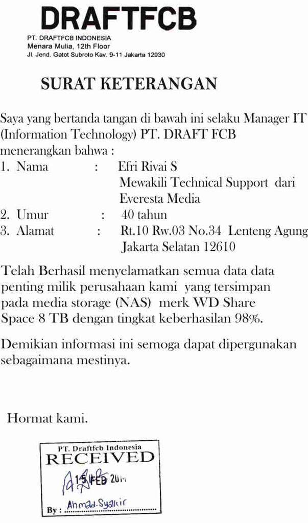 Professional DataRecovery Server terbaik, termurah, tercepat