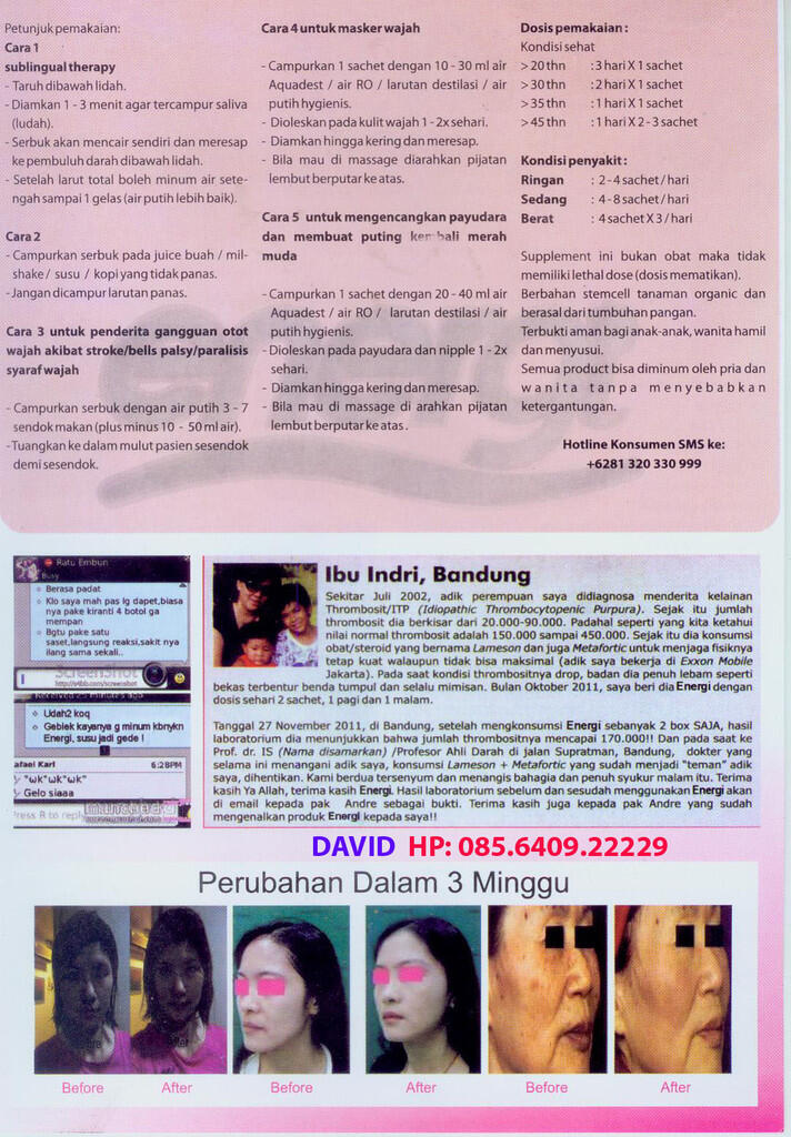 Jual Stemenergi Beauty Energi (Khusus Wanita) HP: 085.6409.22229