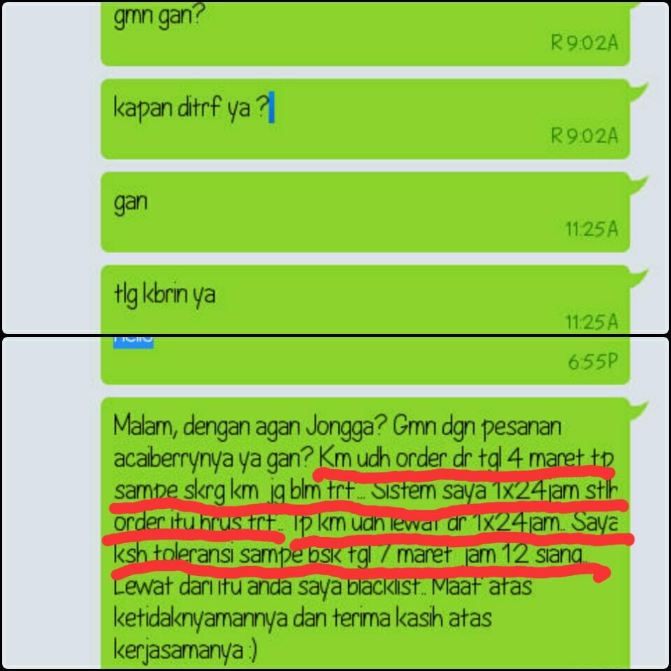 BLACKLIST CUSTOMER !!!