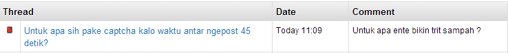 Untuk apa sih pake captcha kalo waktu antar ngepost 45 detik?