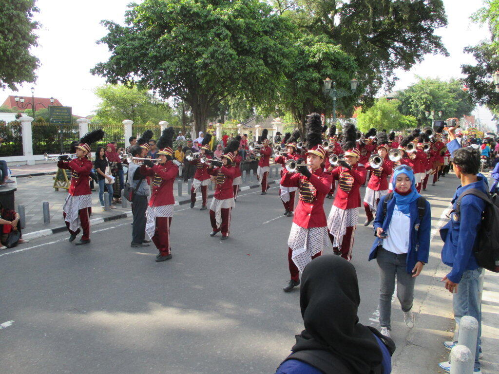 acara lomba marcingband kemaren di malioboro