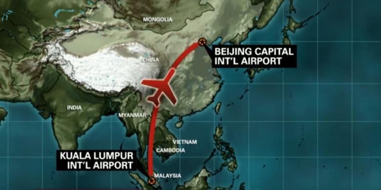 &#91;NEW&#93; Kronologi Hilangnya Malaysia Airlines dalam Penerbangan ke Beijing
