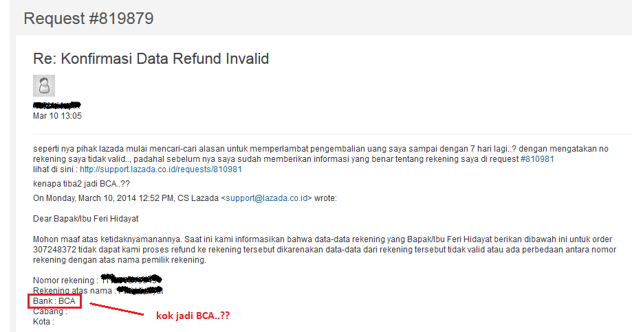Pelayanan Lazada.co.id Mengecewakan