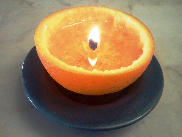 Cara Membuat Lilin Cantik dari Kulit Jeruk