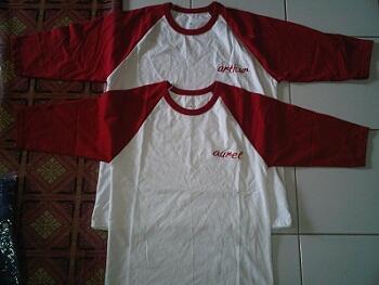 Varsity/Jaket baseball bisa bordir satuan, kaos polos cotton combed sablon rubber