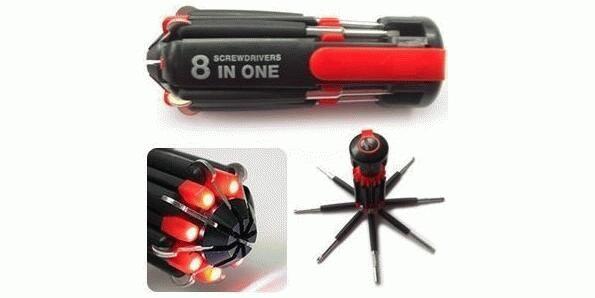 Set Obeng Lampu Senter 8-in-1