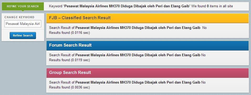 Pesawat Malaysia Airlines MH370 Diduga Dibajak oleh Peri dan Elang Gaib