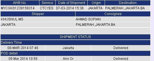 Paket JNE tidak terkirim tapi dinyatakan sukses terkirim