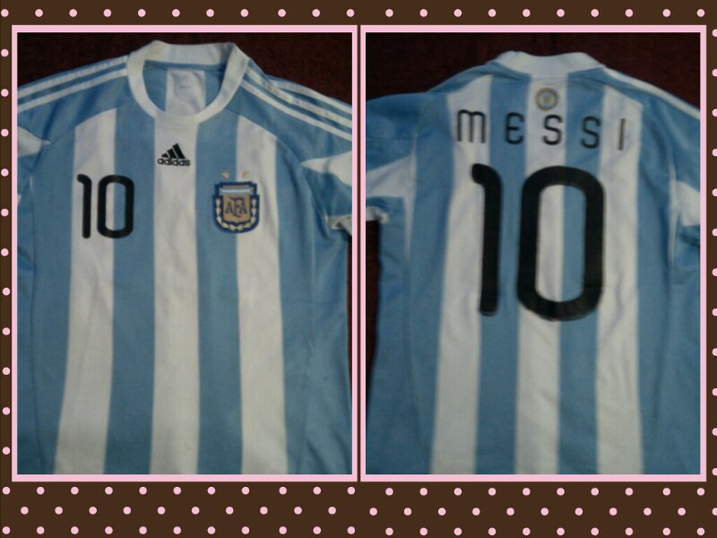 ARGENTINA HOME MESSI#10 (RETRO WORLDCUP 2010) Rare!!