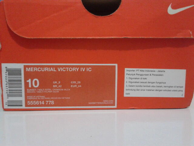 SEPATU FUTSAL NIKE MERCURIAL VICTORY IV SUNSET 1000% Original Murah