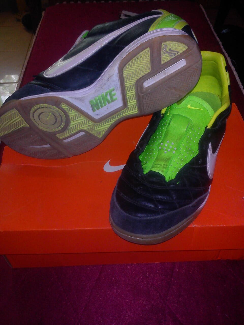 WTS Sepatu nike tiempo IV Mystic black/green second 96%