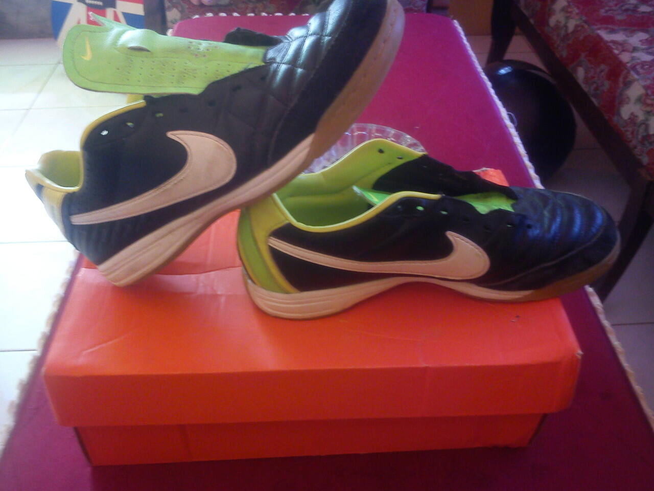 WTS Sepatu nike tiempo IV Mystic black/green second 96%