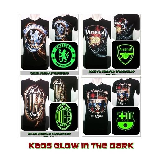 Supplier Kaos Bola Glow In The Dark Menyala Murah