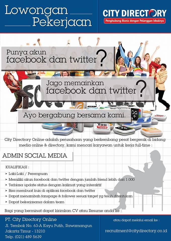 Lowongan Admin Social Media 