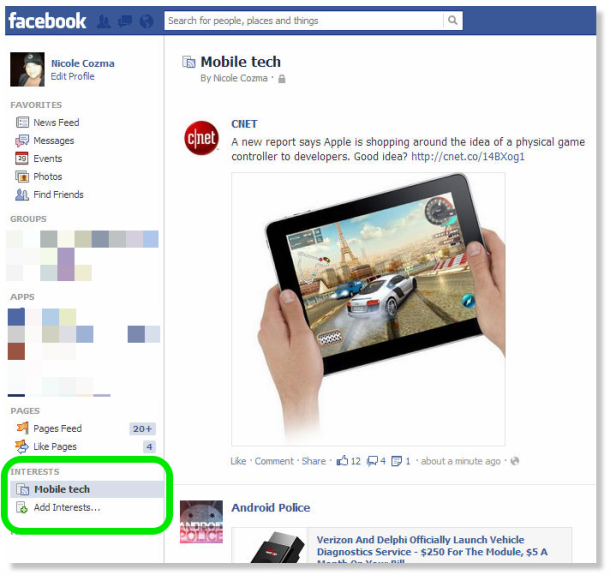 Maksimalkan Fungsi Facebook dengan &quot;Interest List&quot;