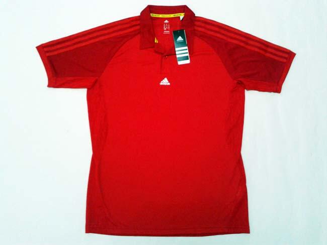 baju Fitnes Polo Shirt Fitnes Adidas Red