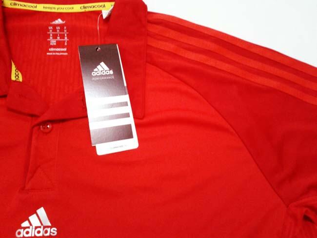 baju Fitnes Polo Shirt Fitnes Adidas Red