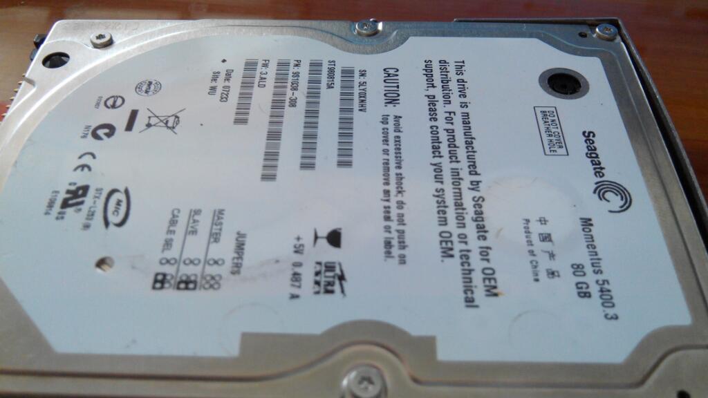 HARDISK SEAGATE 80GB LAPTOP IDE PORT