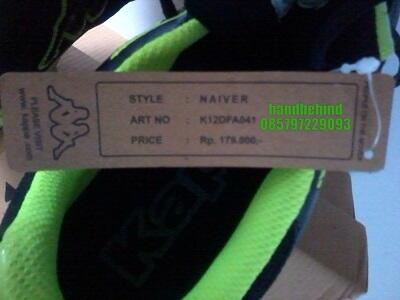 Sepatu Futsal Kappa Naiver Hitam-Hijau Ukuran 42 BNIB Bandung