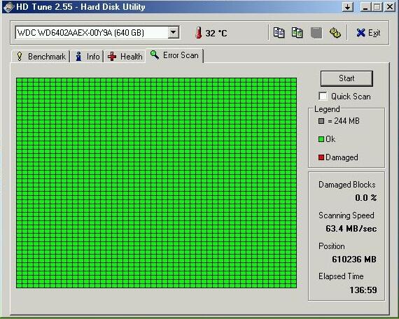 WDC Black 640 GB SATA3 64MB