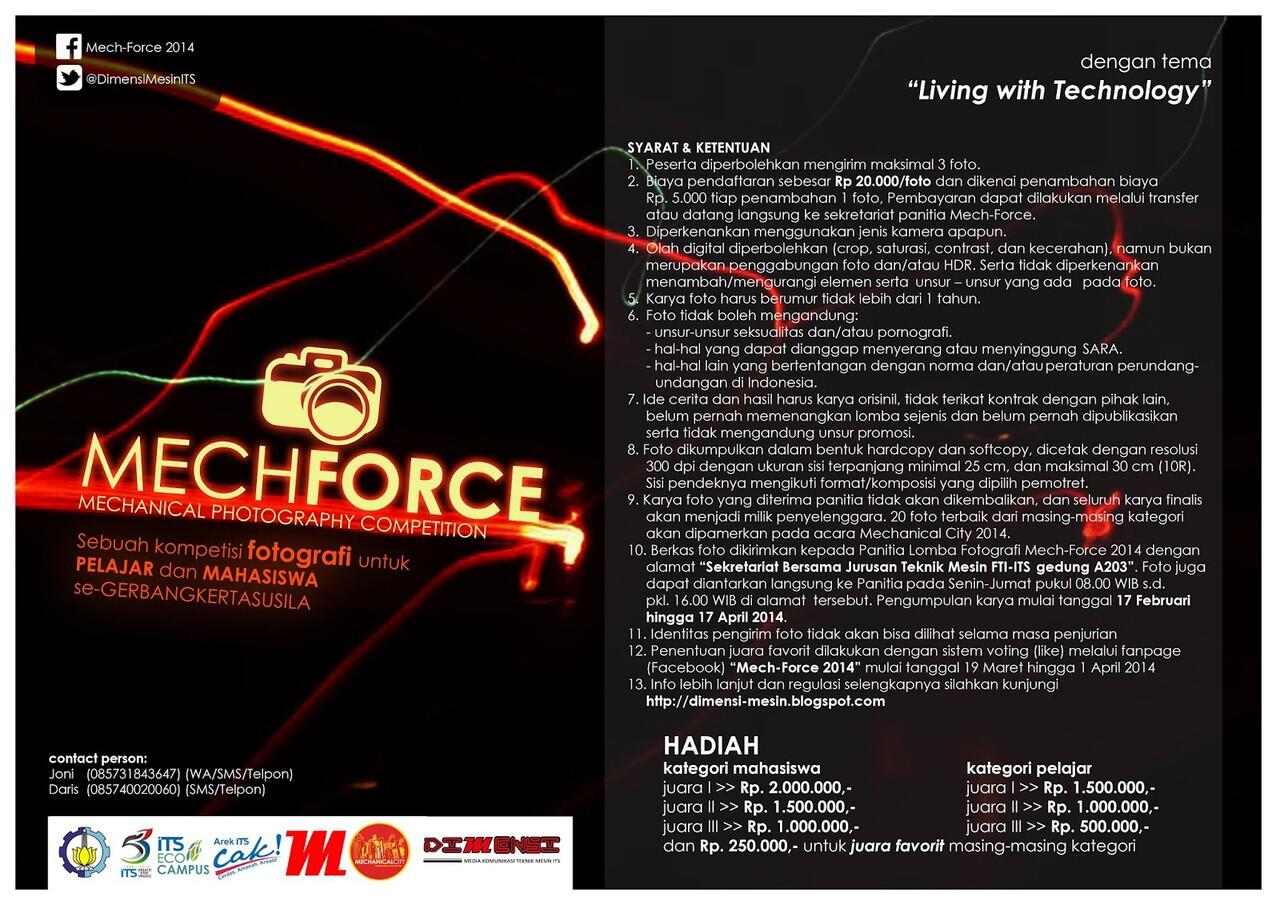 &#91;COMPETITION&#93; MECH-FORCE 2014 Lomba fotografi Pelajar dan Mahasiswa