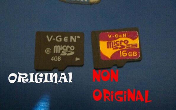Membedakan Memory Micro SD Palsu dan Asli