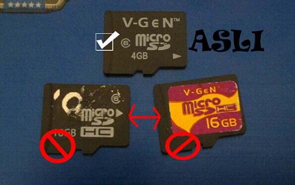 Membedakan Memory Micro SD Palsu dan Asli