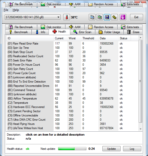 SATA 3 SEAGATE 250GB