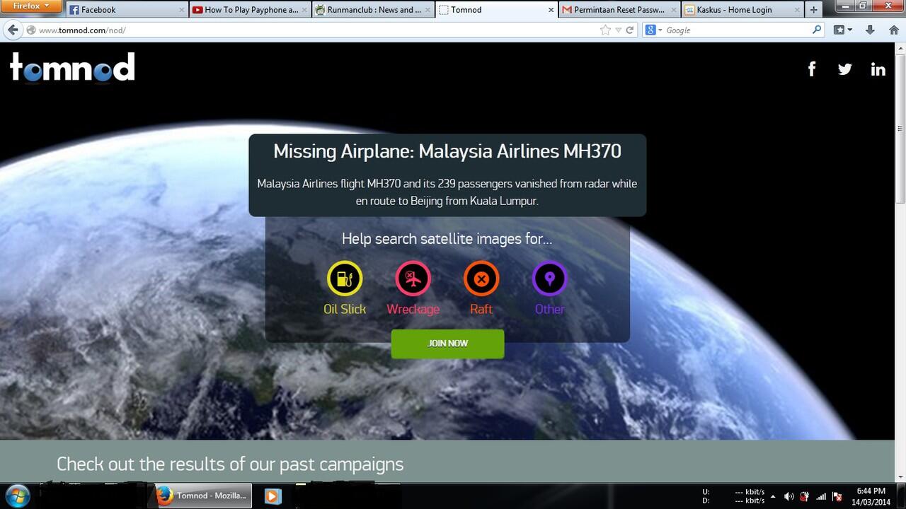 Mari Bantu Temukan Pesawat Malaysia Airlines MH370