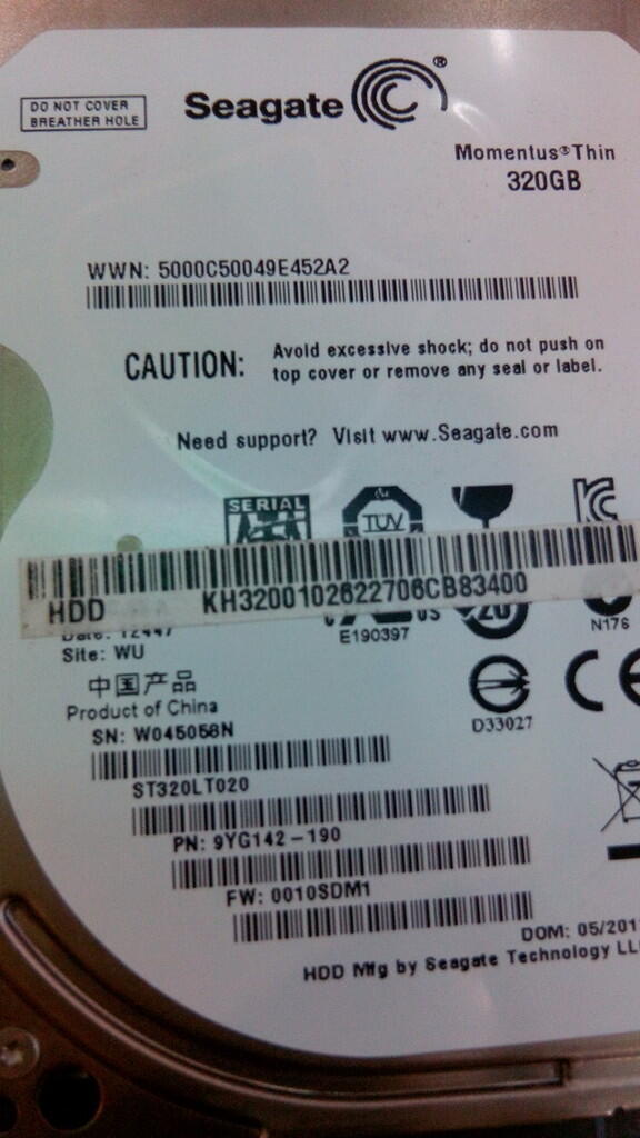 jual Hdd seagate 2,5inc 320gb sata