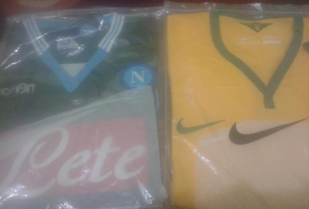LELANG JERSEY GRADE ORI NAPOLI 3RD ARMY & BARZIL HOME WORLD CUP 2014