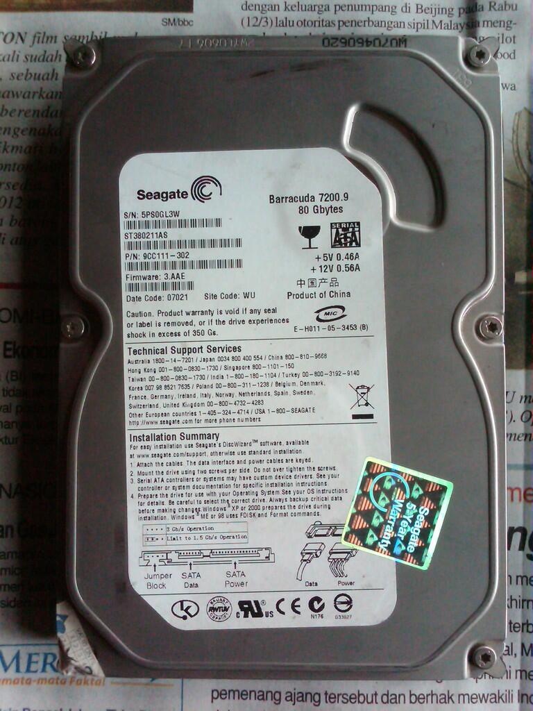 HDD WD & Seagate @80GB (Semarang Kota)