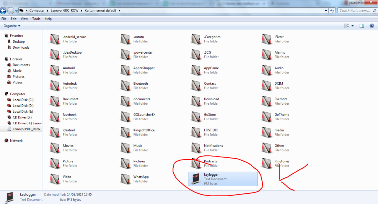 Gan HP Ane kok ada keylogger