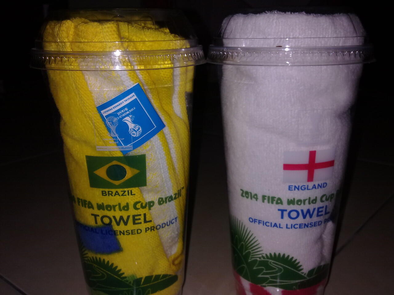 HANDUK BRAZIL & ENGLAND OFFICIAL MERCHANDISE FIFA WORLD CUP 2014