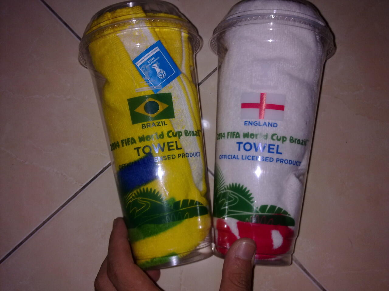 HANDUK BRAZIL & ENGLAND OFFICIAL MERCHANDISE FIFA WORLD CUP 2014