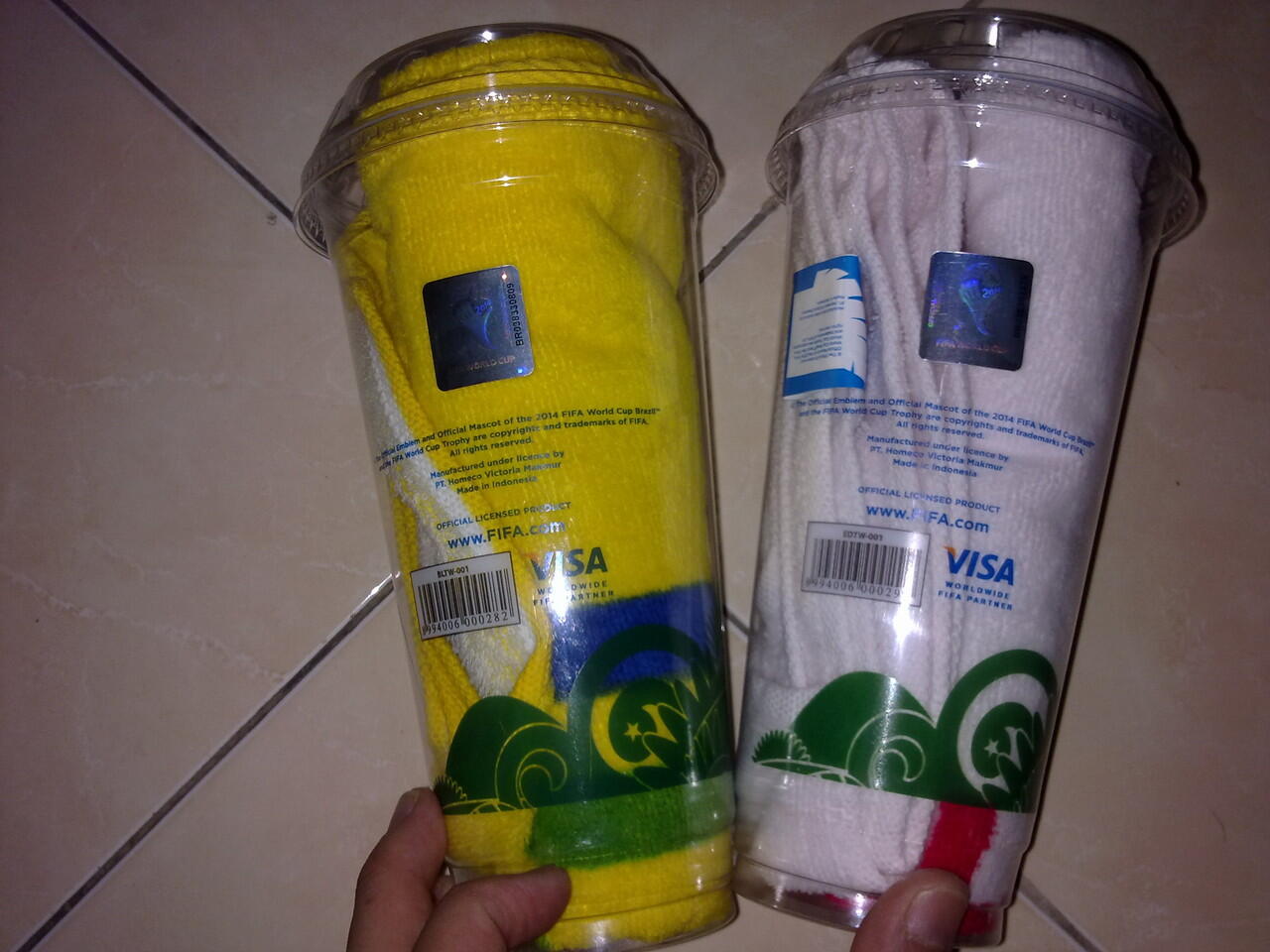 HANDUK BRAZIL & ENGLAND OFFICIAL MERCHANDISE FIFA WORLD CUP 2014
