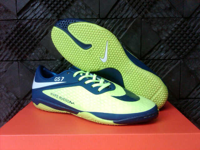SEPATU SPORT FUTSAL NIKE HYPERVENOM PHELON IC NAVY GREEN