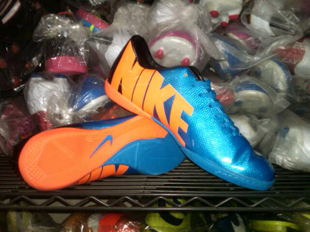 SEPATU SPORT FUTSAL NIKE MERCURIAL VAPOR IX GO BLUE BLACK ORANGE