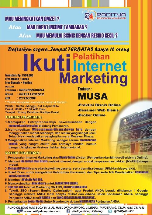 Ikuti Pelatihan Internet Marketing di Ciledug