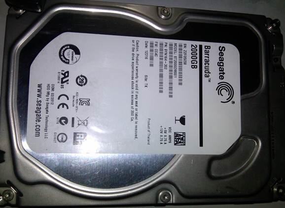 hardisk / hdd PC 3,5", Seagate Sata-3 2Tera, 2000GB, garansi DPJ bulan 12-2014