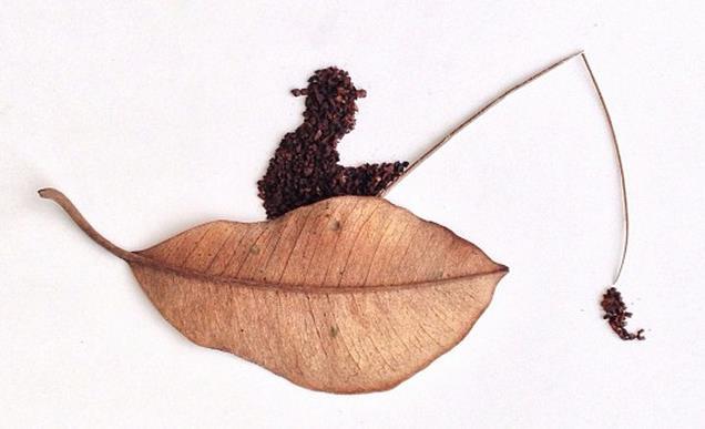 Karya Seni Dari Butiran Kopi Membentuk Karakter Animasi - Nice Arts