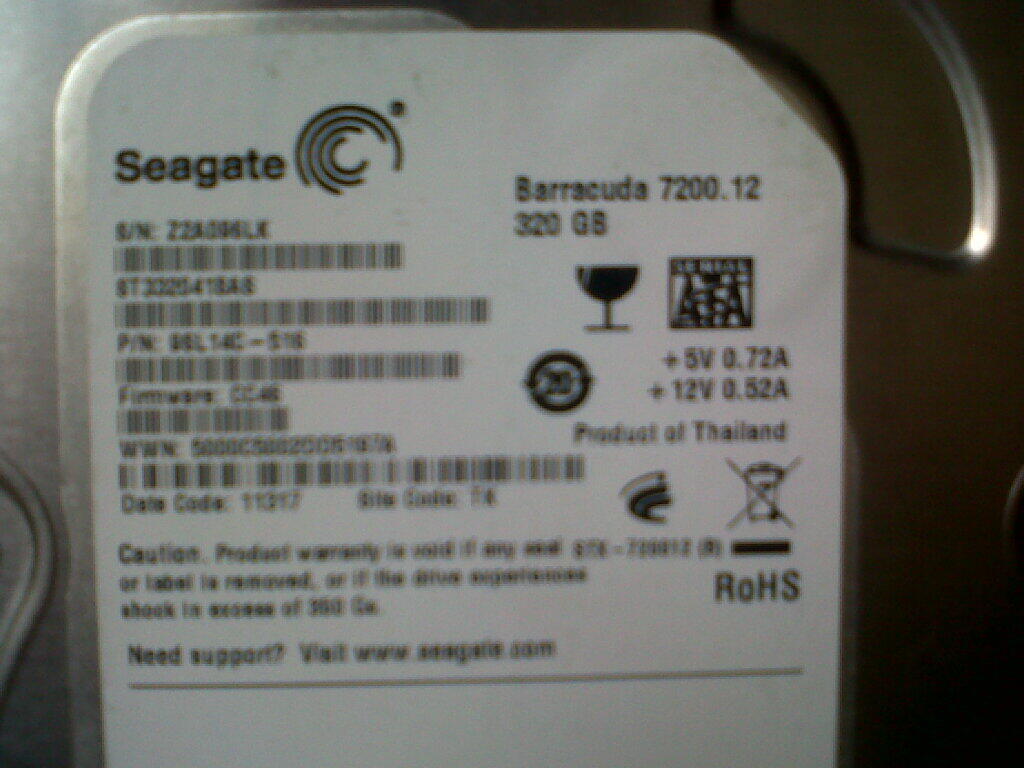 WTS Hardisk Seagate Barracuda 7200.12 320gb (CILEGON)