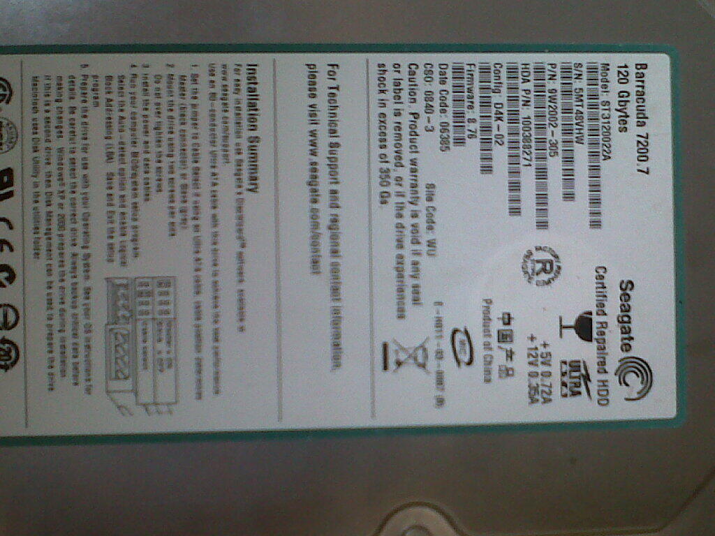 WTS Hardisk Seagate Barracuda 7200.7 120gb (CILEGON)