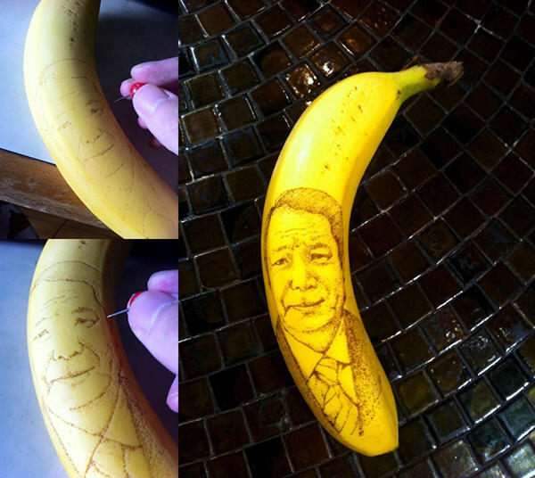 Saat Kulit Pisang Menggantikan Kanvas