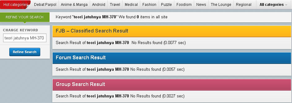 Teori gila tentang sebab jatuhnya MH-370