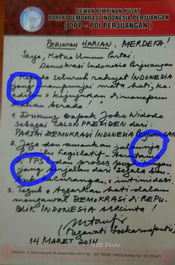 Surat Mandat ke Jokowi Dibuat SEBELUM Orde Baru
