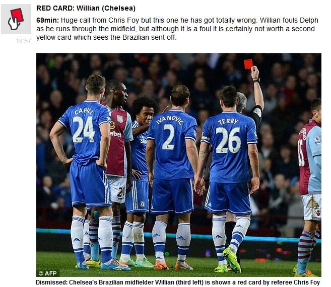 Dua Kartu Merah Plus Pengusiran Mourinho Warnai Kemenangan Aston Villa 