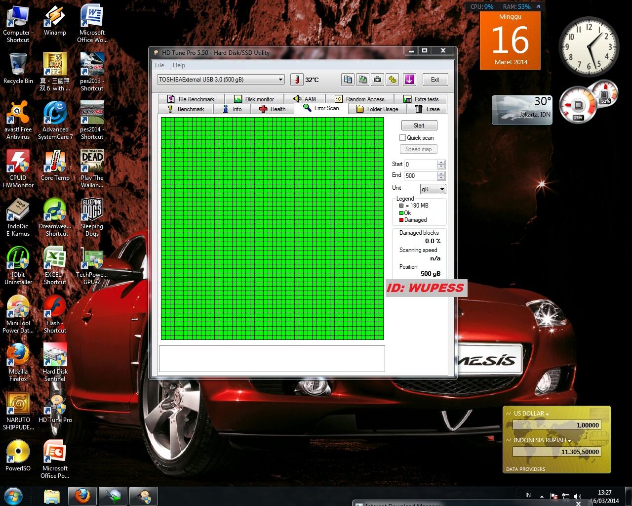 HARDISK EXT 2,5 500 GB USB 3.0 BONUS ISI GAME PC DAN FILM (SBY)